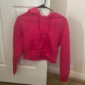 super cute pink cropped jacket